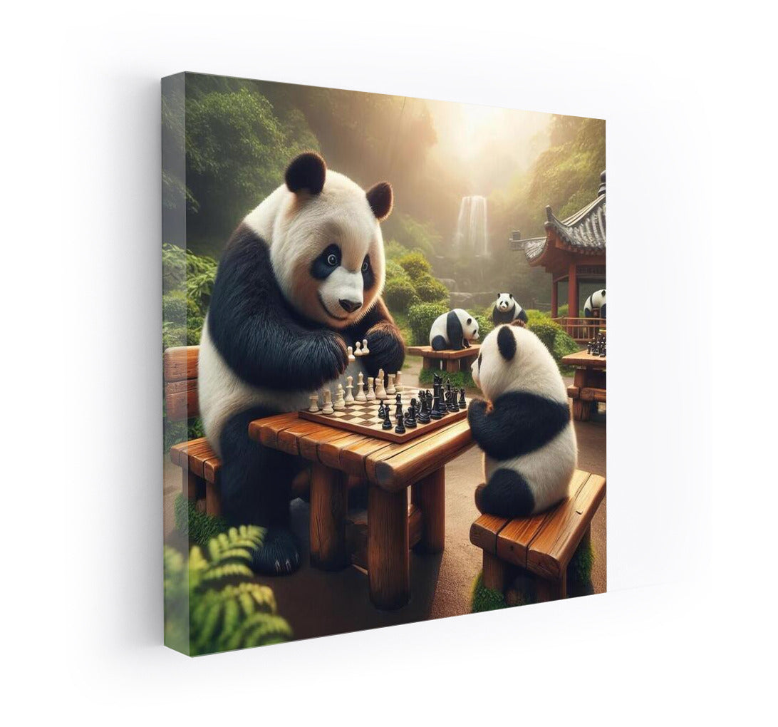 Panda Chess Game in the Park: Joy and Playfulness