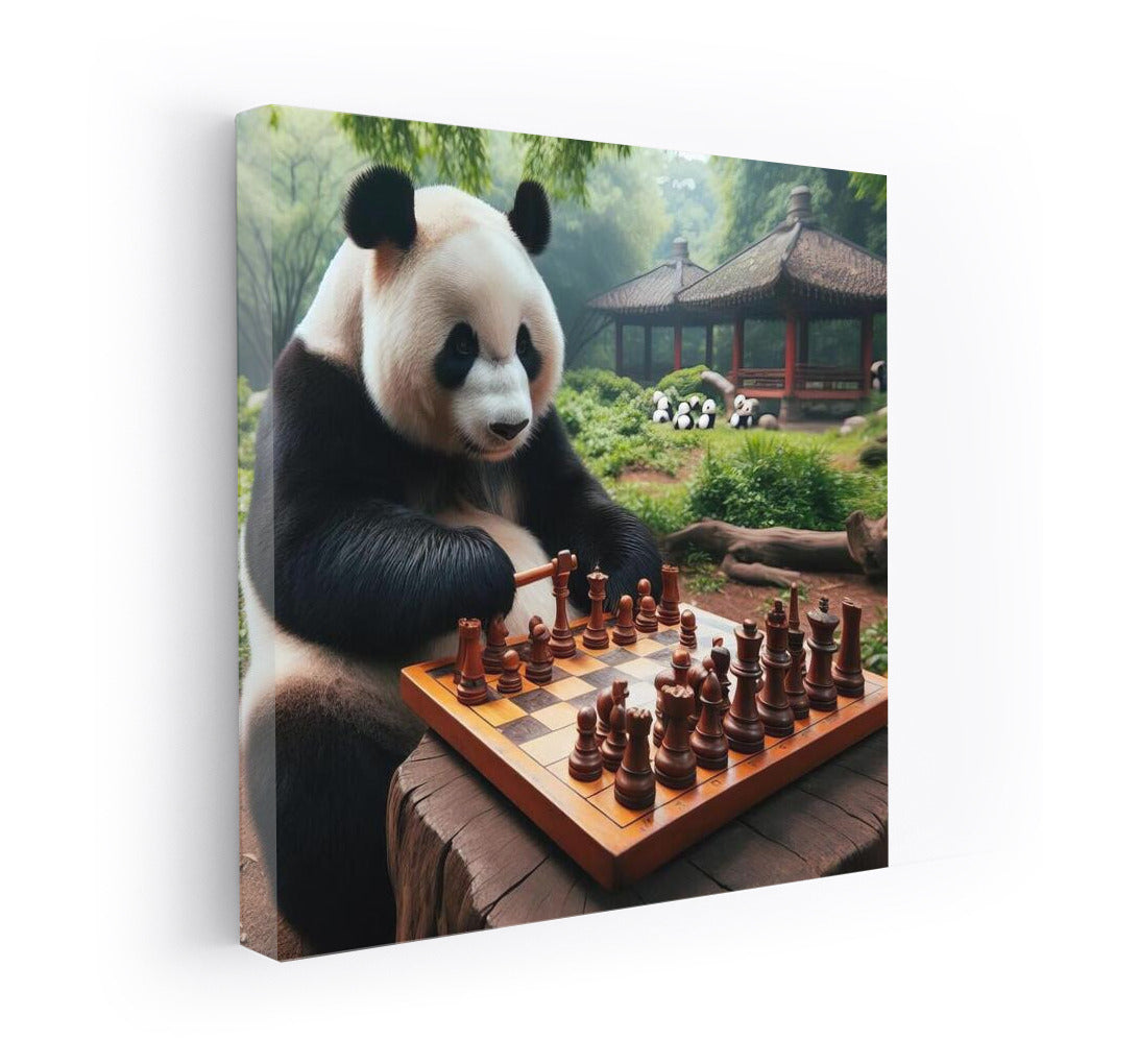 Panda Chess Game in the Park: Strategy and Nature