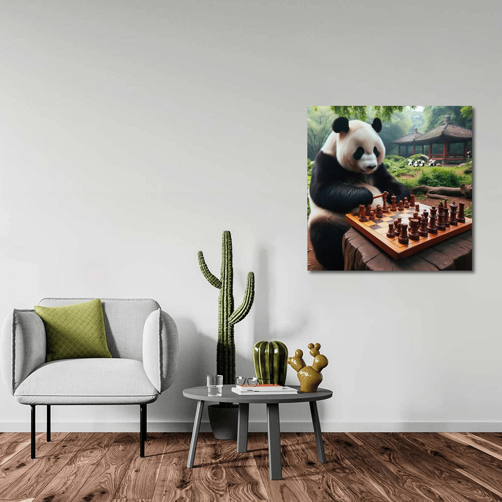Panda Chess Game in the Park: Strategy and Nature