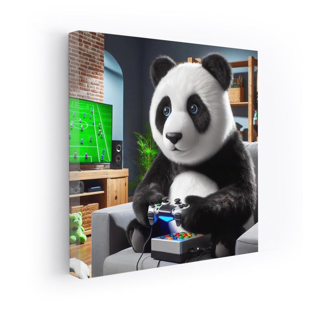 Panda Gamer in Home Theater: Cozy Gaming World