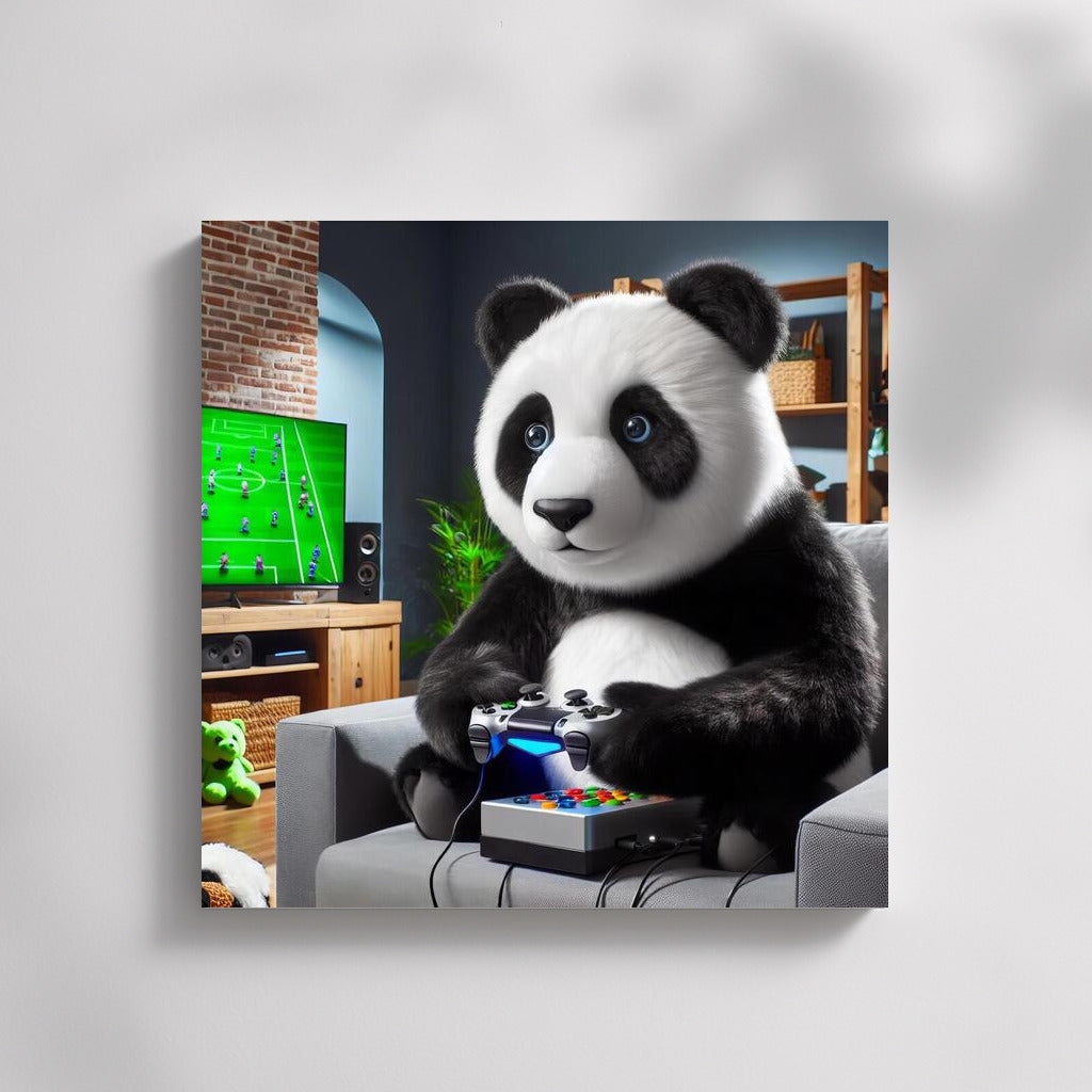 Panda Gamer in Home Theater: Cozy Gaming World