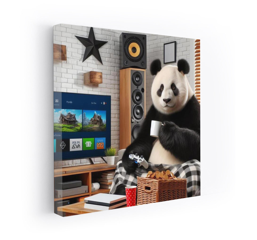 Panda Gamer in Home Theater: Coziness and Fun on the Wall