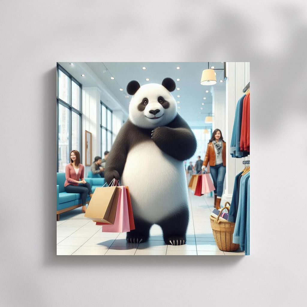 Panda Shopping: Fashion Adventures at the Mall