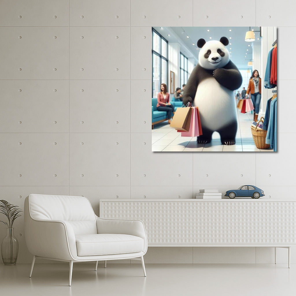 Panda Shopping: Fashion Adventures at the Mall