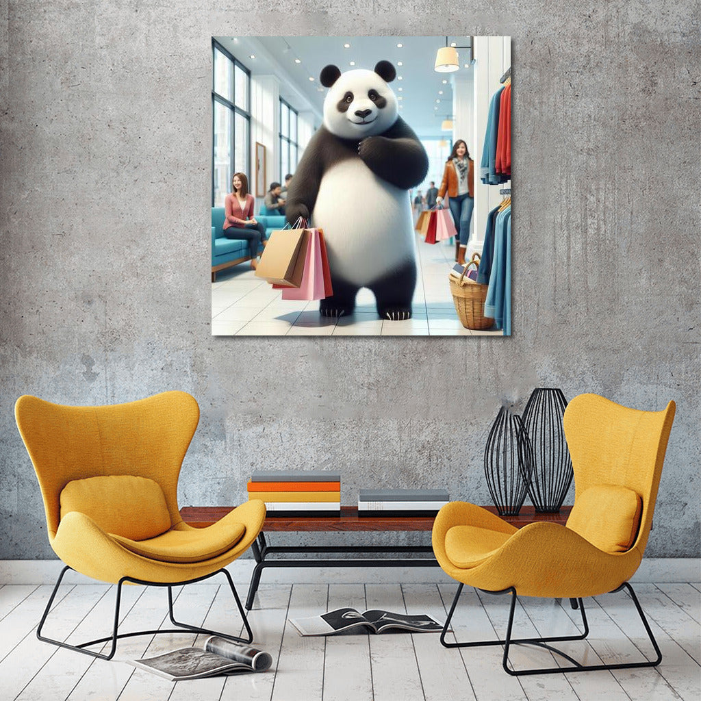 Panda Shopping: Fashion Adventures at the Mall