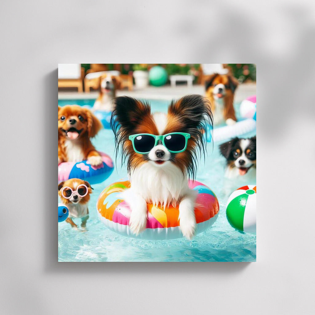 Papillons at the Summer Pool Party: A Bright Explosion