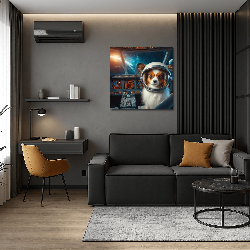 Papillon's Space Adventure: Fluffy Astronaut in the Galaxy