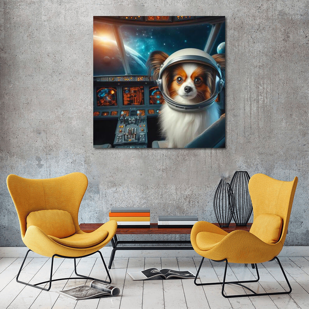 Papillon's Space Adventure: Fluffy Astronaut in the Galaxy