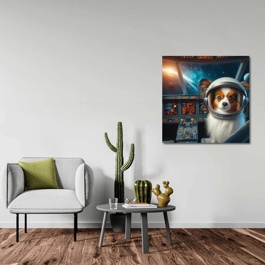 Papillon's Space Adventure: Fluffy Astronaut in the Galaxy