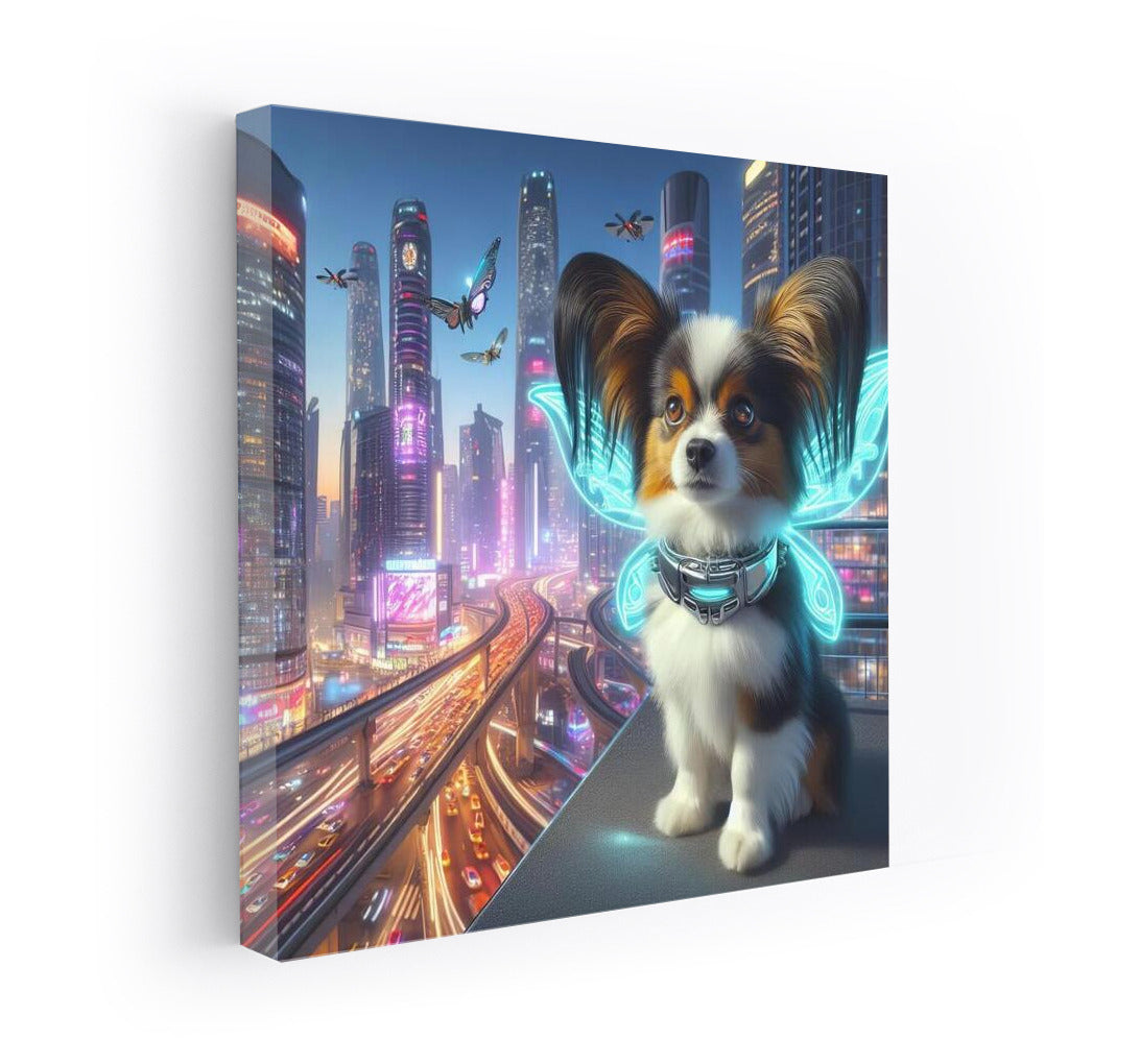 Winged Papillon in the City of the Future: Magical World