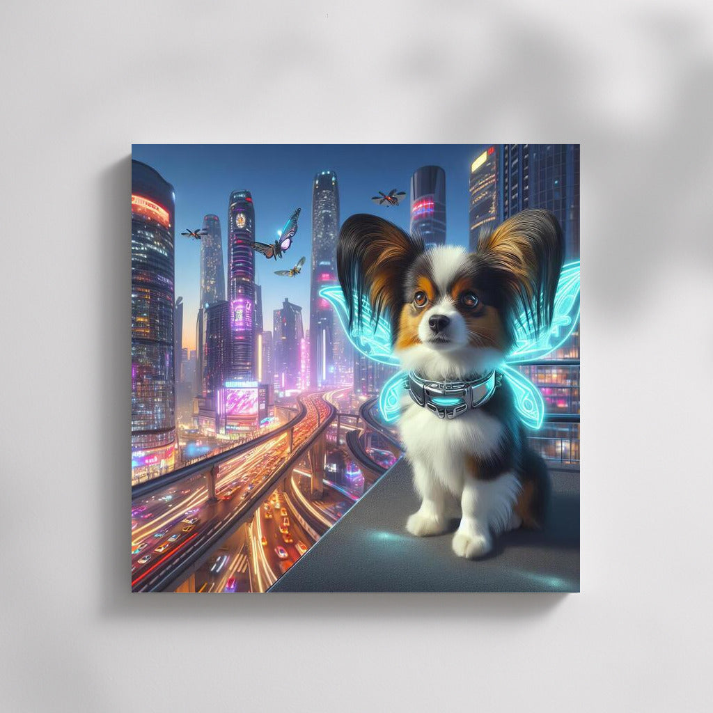 Winged Papillon in the City of the Future: Magical World