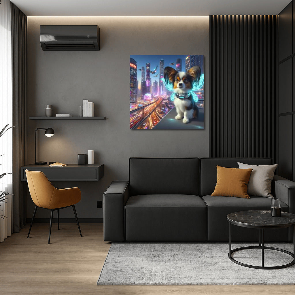 Winged Papillon in the City of the Future: Magical World