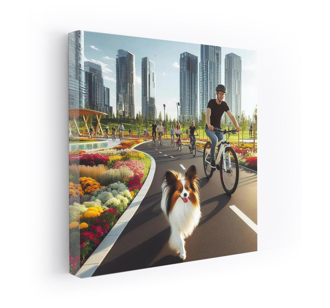 Papillon on a Bike Ride: Blooming City in Motion
