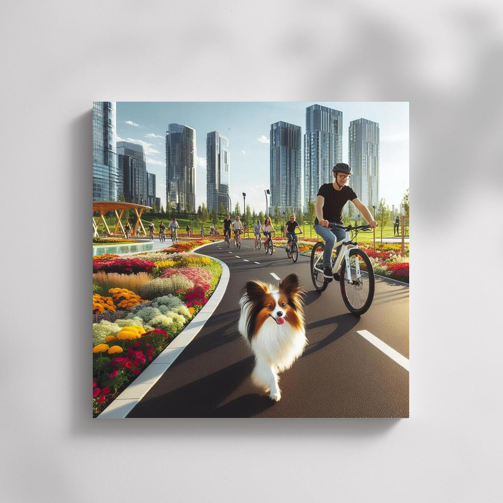 Papillon on a Bike Ride: Blooming City in Motion
