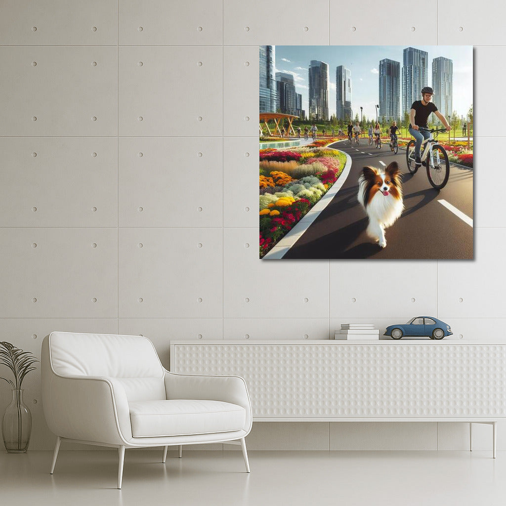 Papillon on a Bike Ride: Blooming City in Motion