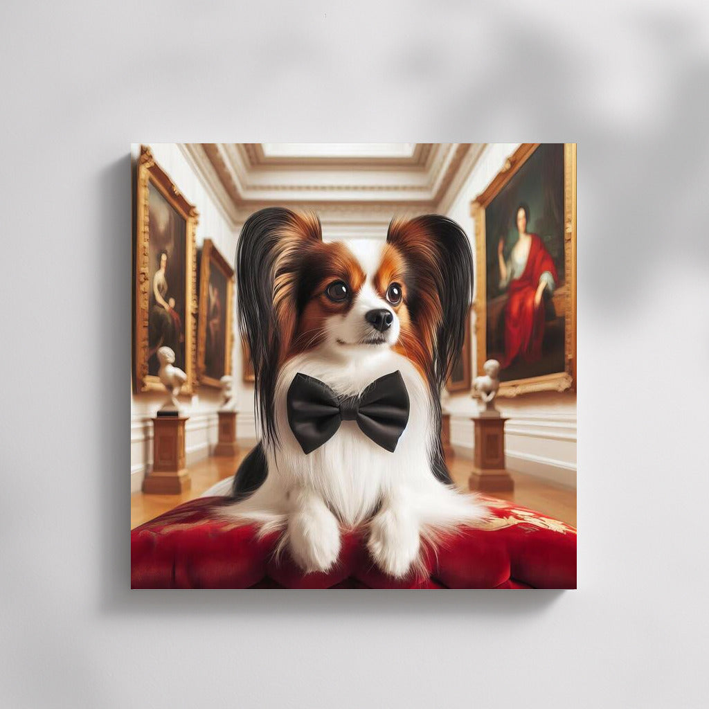 Elegant Papillon in the Gallery: Art and Grace