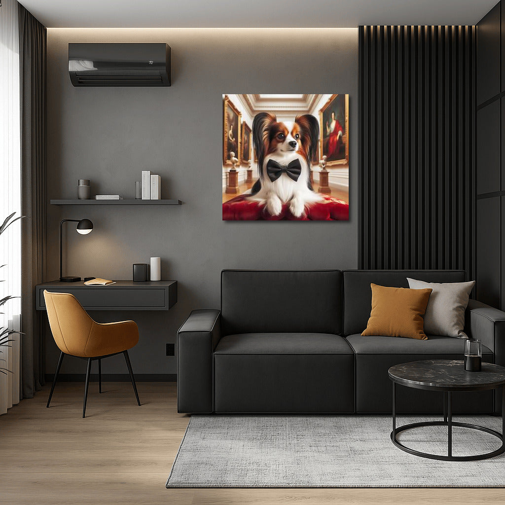 Elegant Papillon in the Gallery: Art and Grace