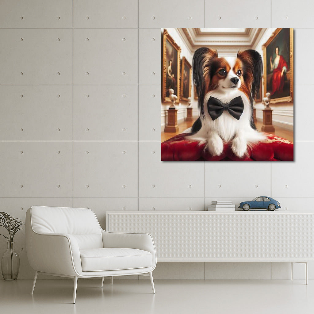 Elegant Papillon in the Gallery: Art and Grace