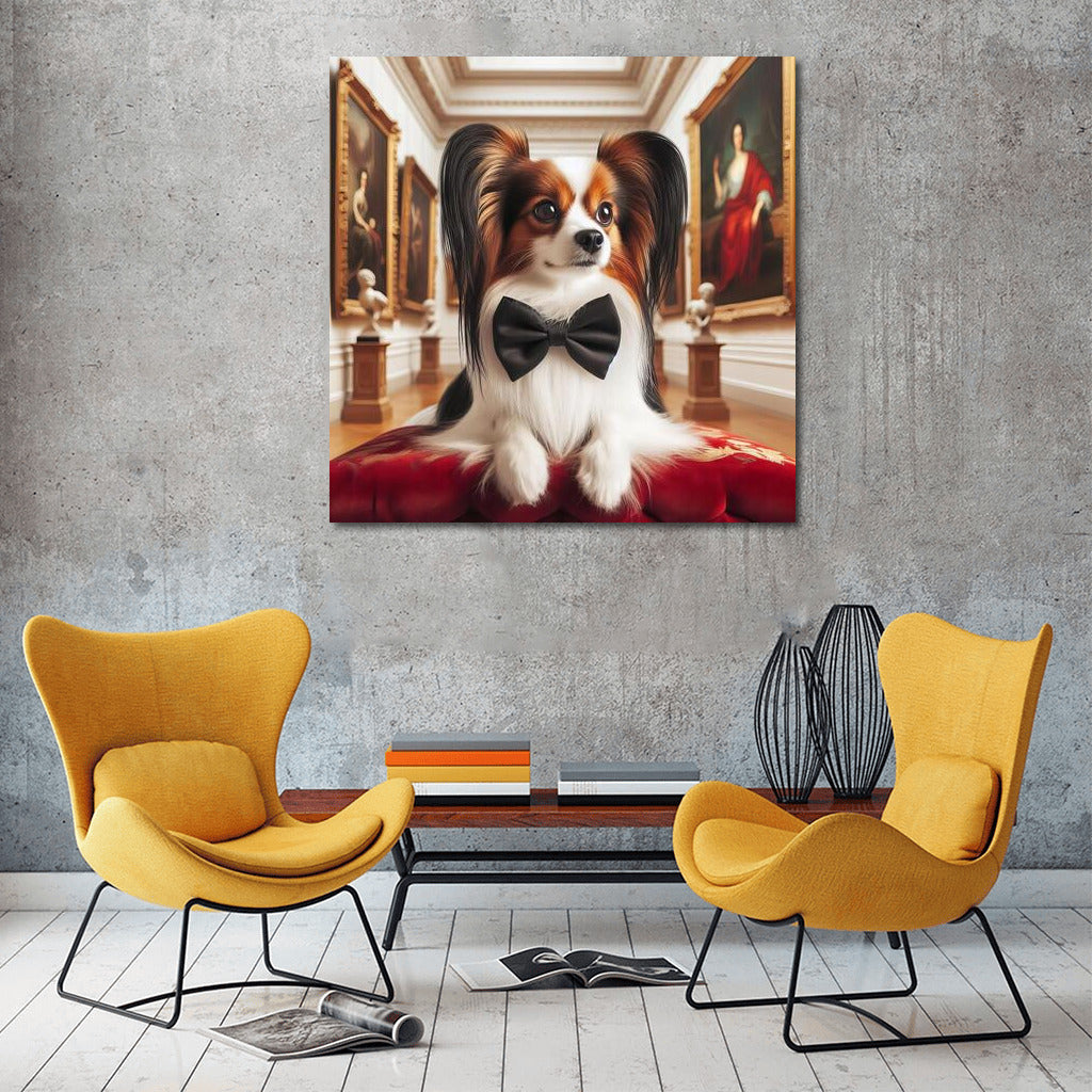 Elegant Papillon in the Gallery: Art and Grace