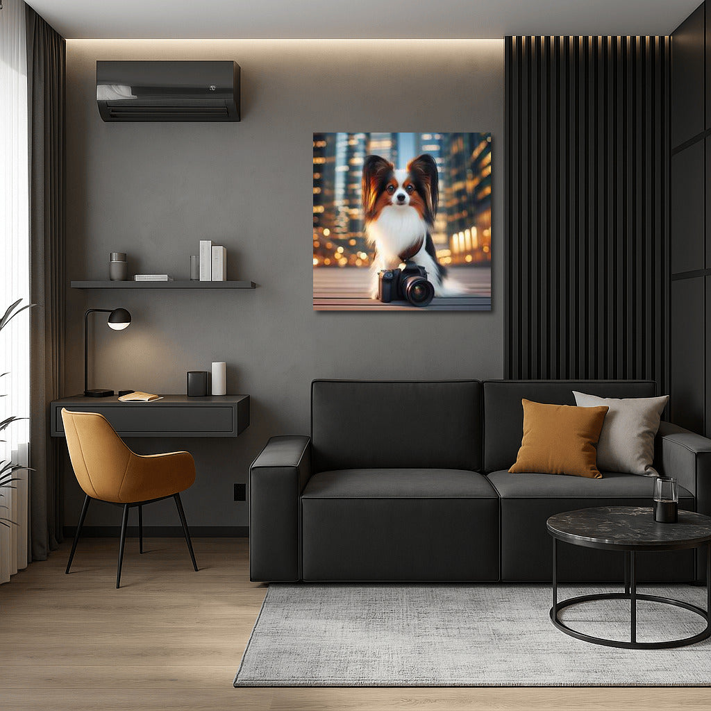 Papillon Photographer in the City of the Future: Stylish Decor for a Modern Interior