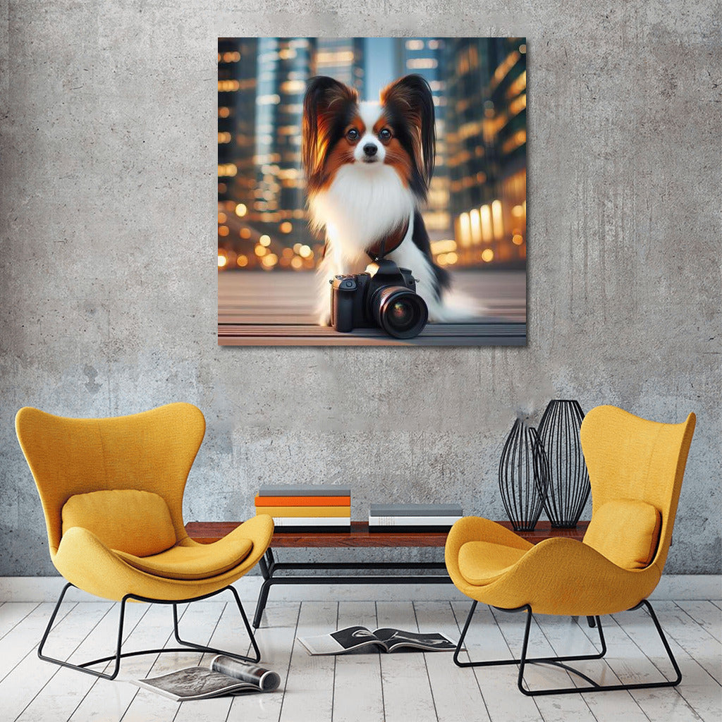Papillon Photographer in the City of the Future: Stylish Decor for a Modern Interior