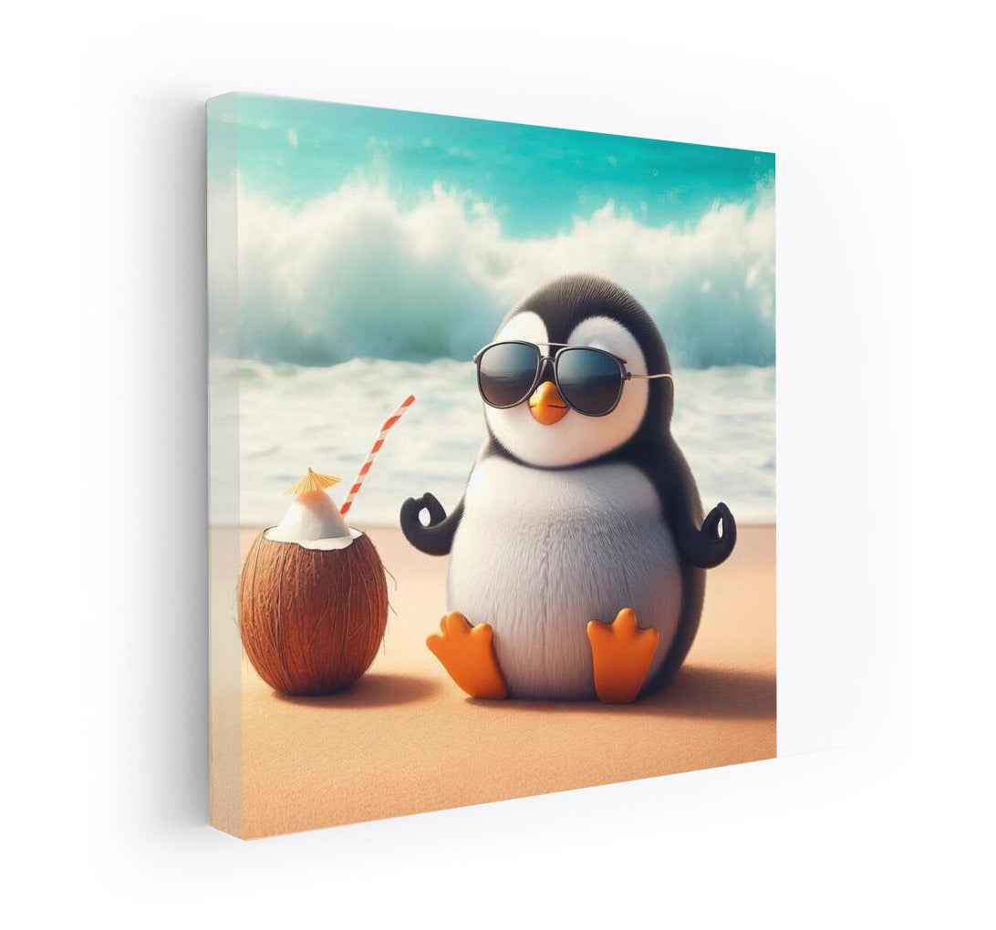 Penguin with Glasses: Ocean Beach Meditation 4