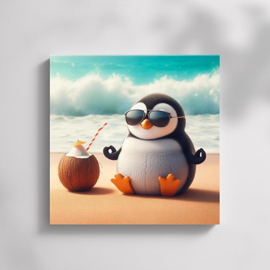 Penguin with Glasses: Ocean Beach Meditation 4
