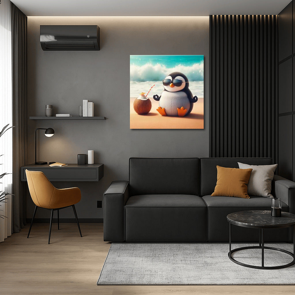 Penguin with Glasses: Ocean Beach Meditation 4
