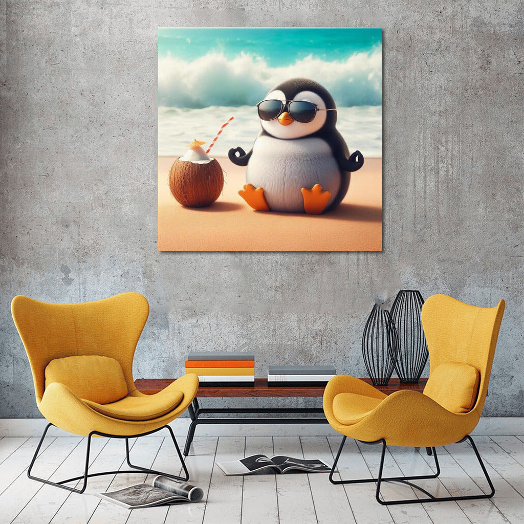 Penguin with Glasses: Ocean Beach Meditation 4