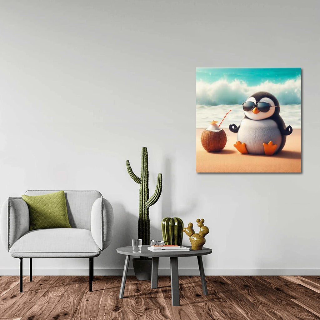 Penguin with Glasses: Ocean Beach Meditation 4