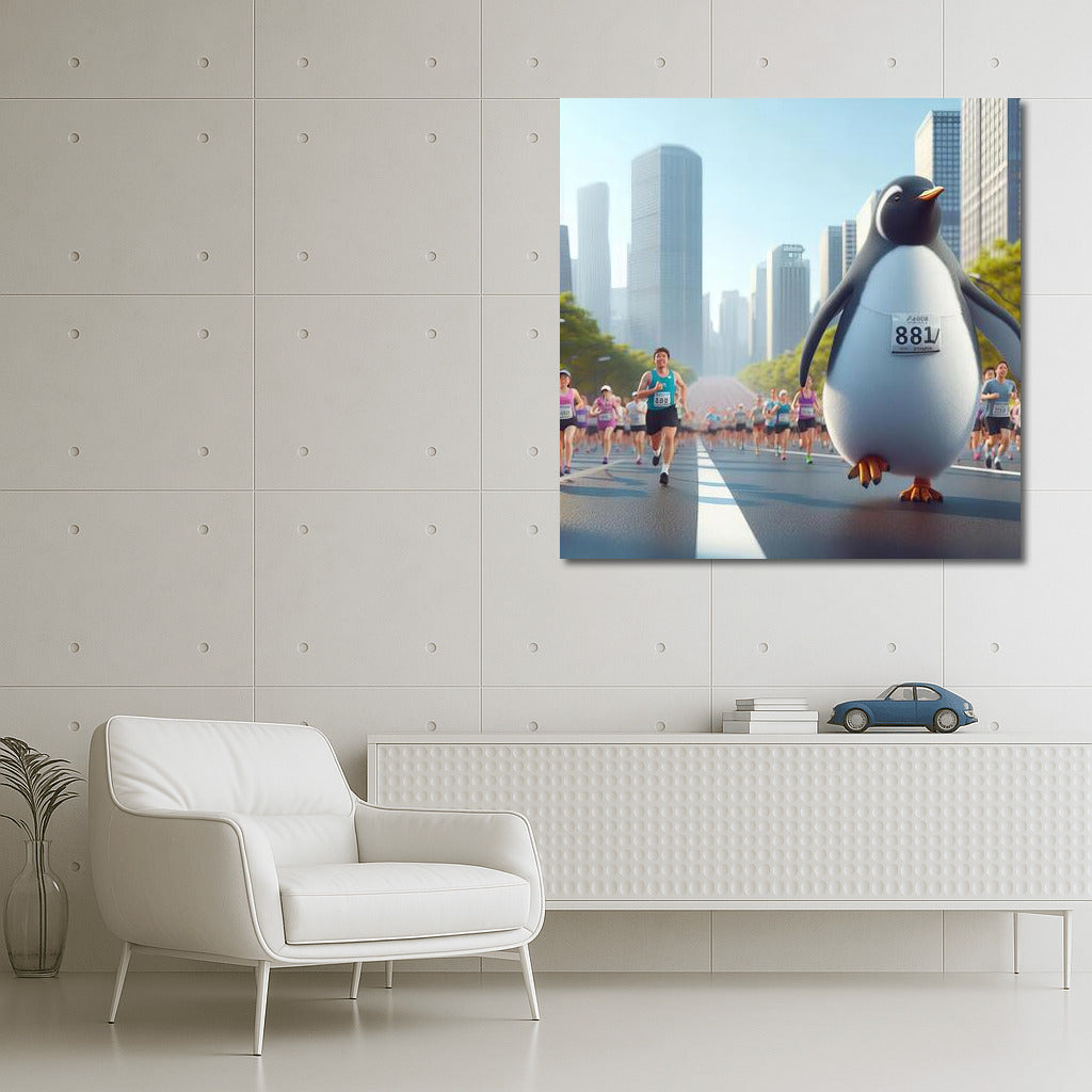 Marathon Penguin: Urban Run with a Smile
