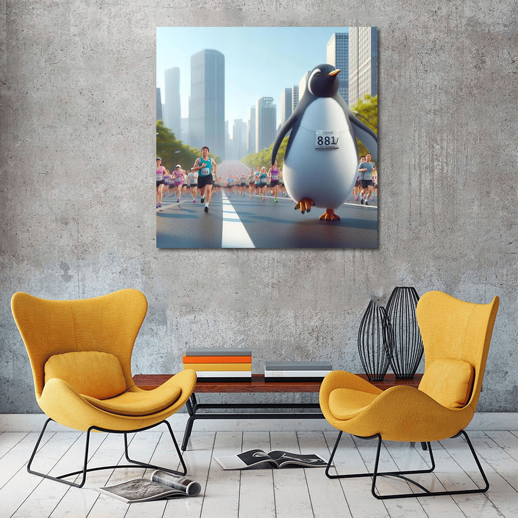Marathon Penguin: Urban Run with a Smile