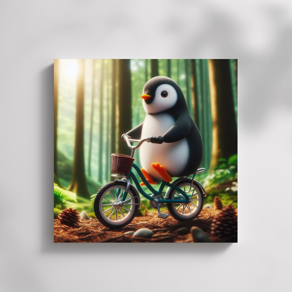 Forest Adventure: Penguin on a Bike