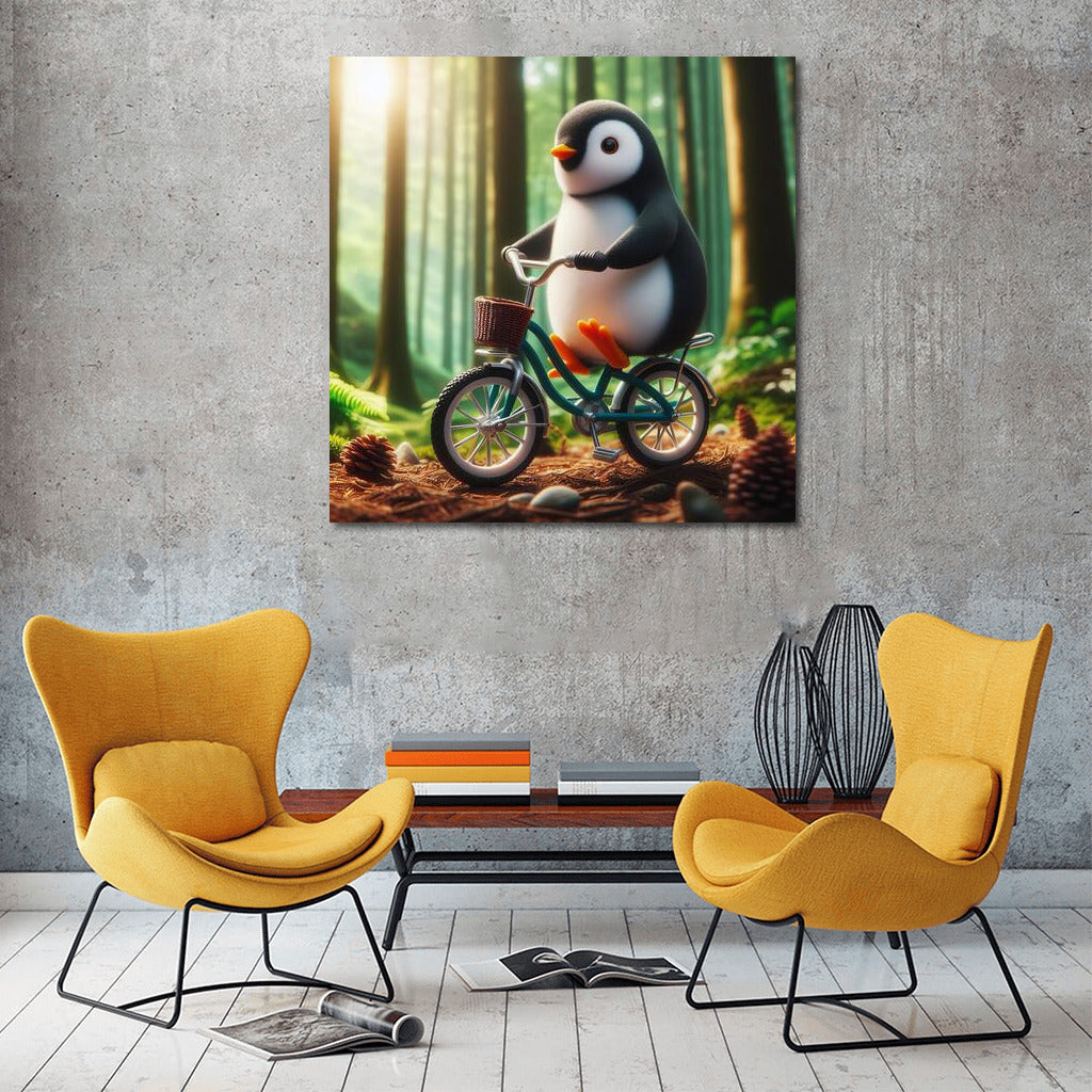 Forest Adventure: Penguin on a Bike