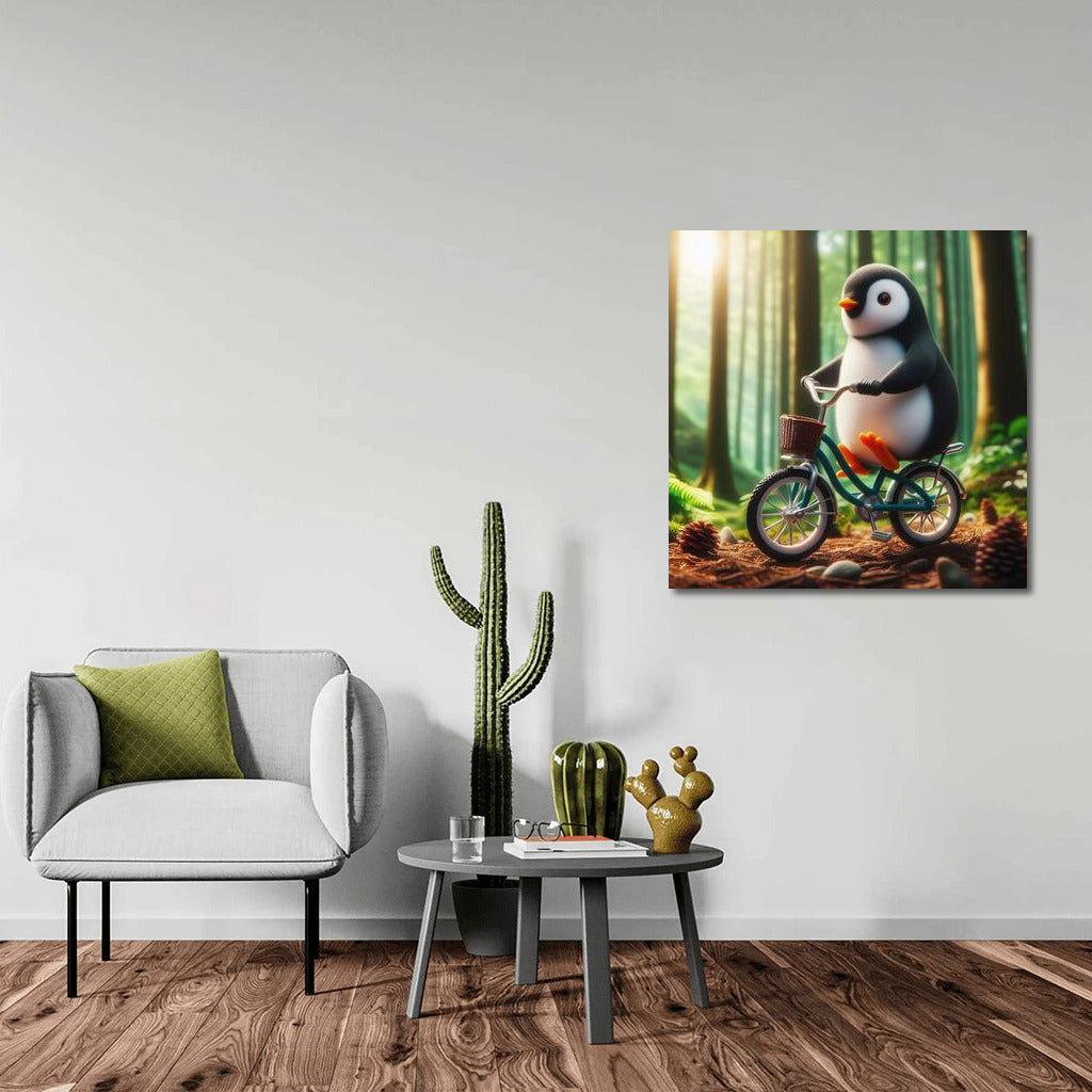Forest Adventure: Penguin on a Bike