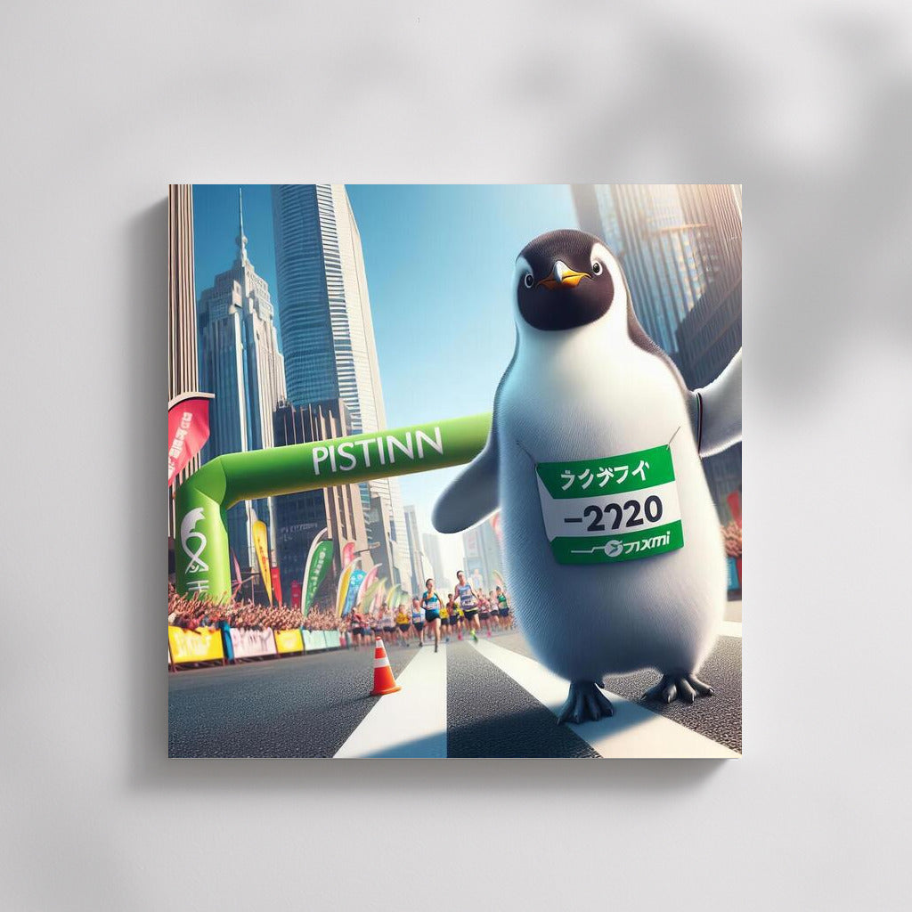Marathon Penguin: Urban Run with Humor and Inspiration