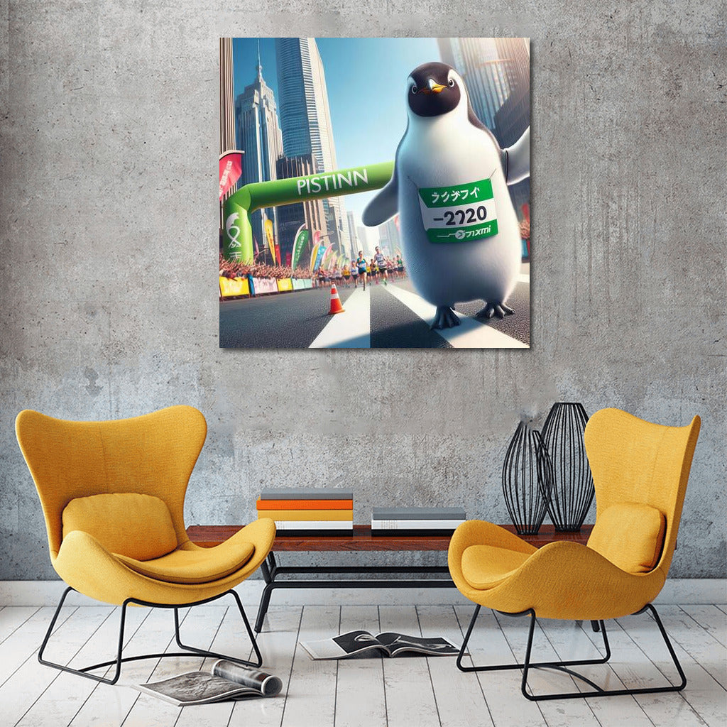 Marathon Penguin: Urban Run with Humor and Inspiration