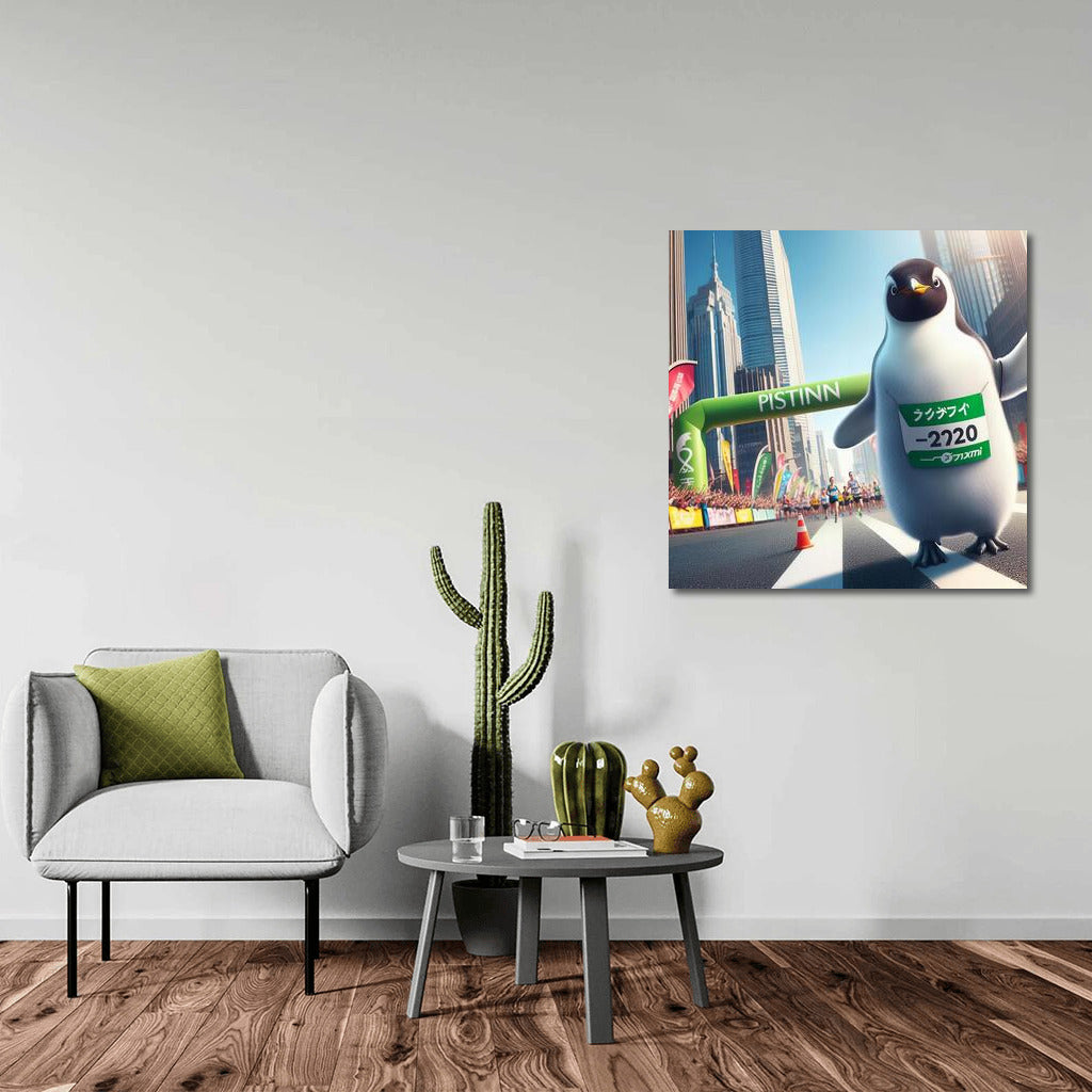 Marathon Penguin: Urban Run with Humor and Inspiration