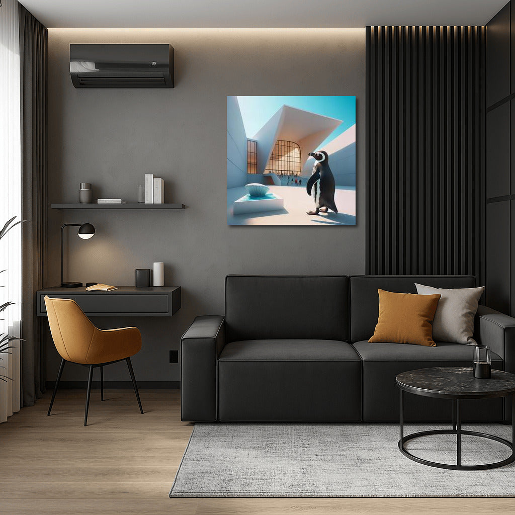 Curious Penguin in the Contemporary Museum: Gallery of Style for Your Interior