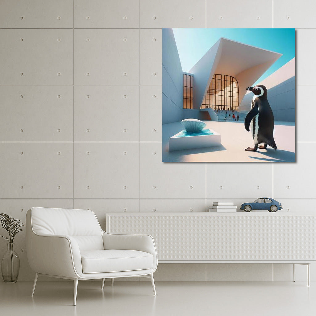 Curious Penguin in the Contemporary Museum: Gallery of Style for Your Interior