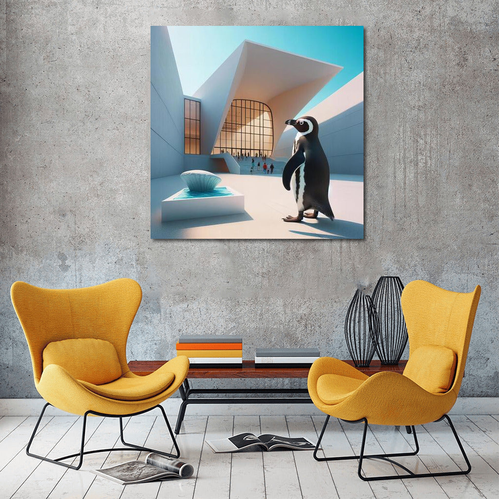 Curious Penguin in the Contemporary Museum: Gallery of Style for Your Interior