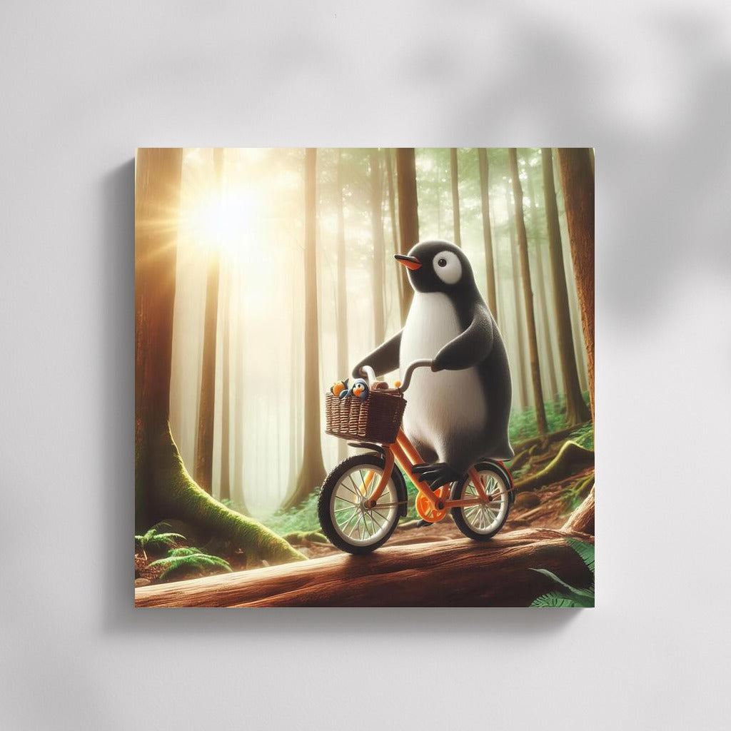 Forest Adventure: Penguin on a Bike