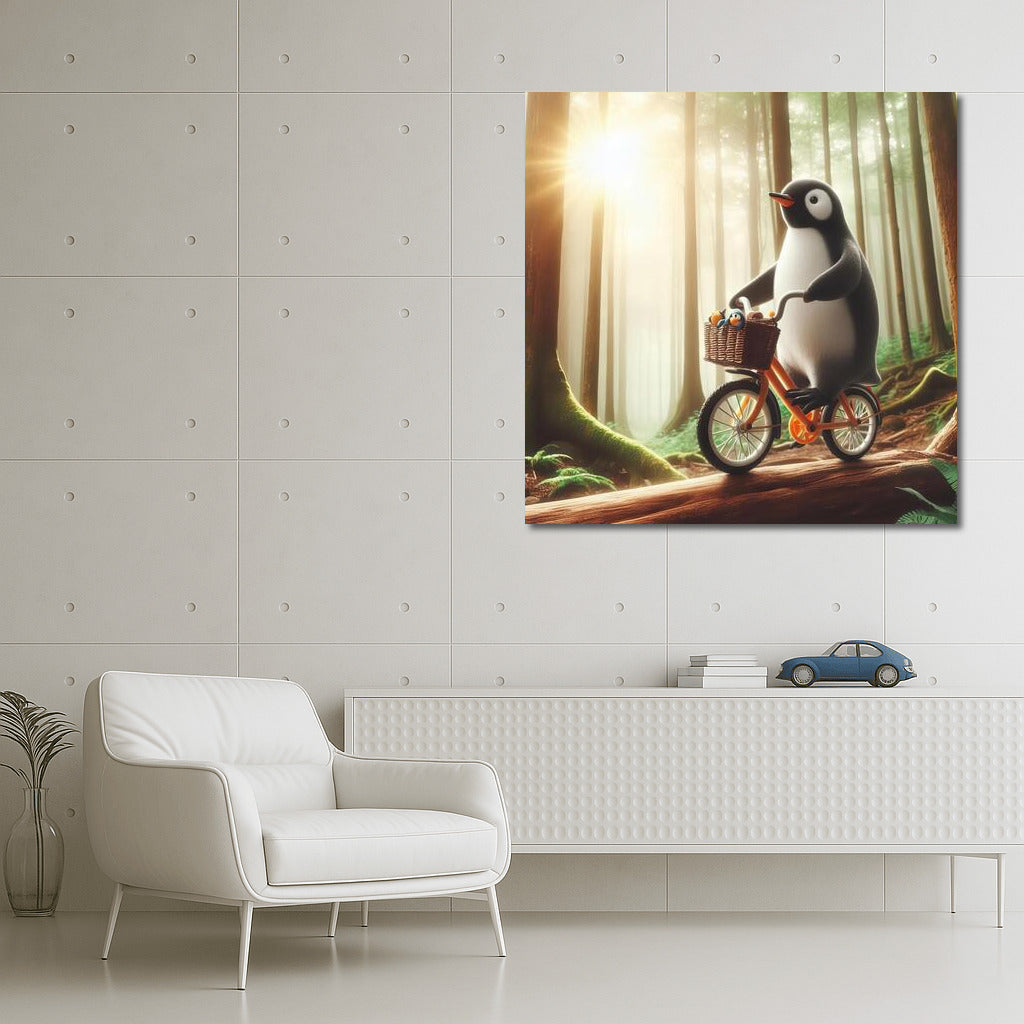 Forest Adventure: Penguin on a Bike