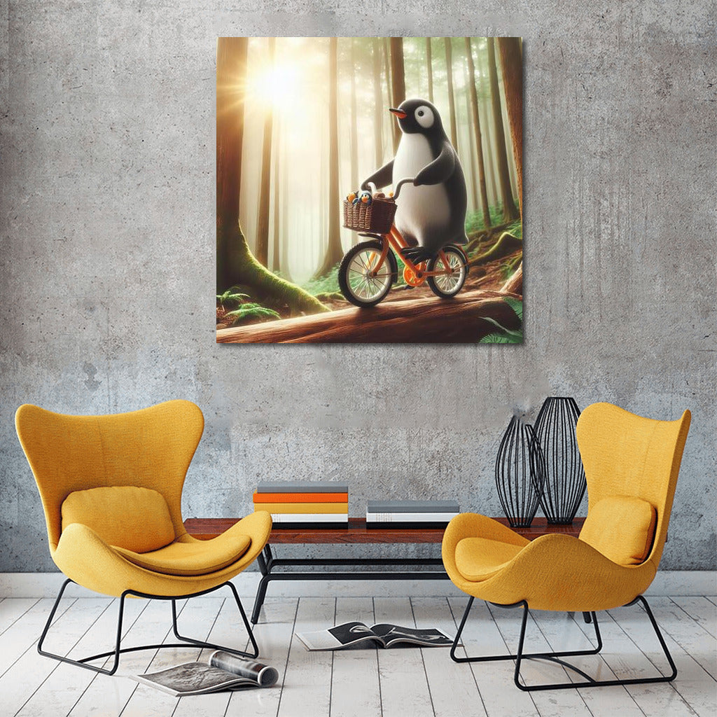 Forest Adventure: Penguin on a Bike