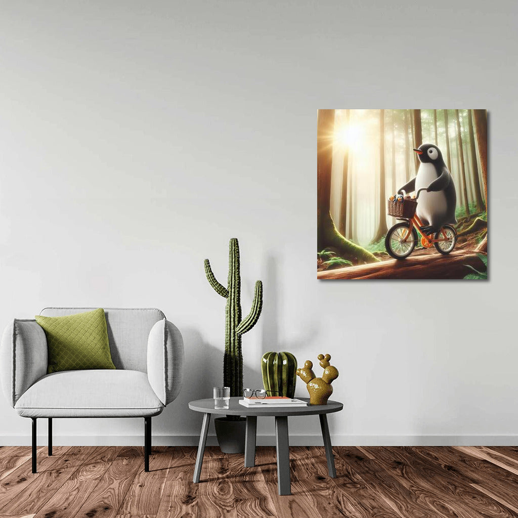 Forest Adventure: Penguin on a Bike