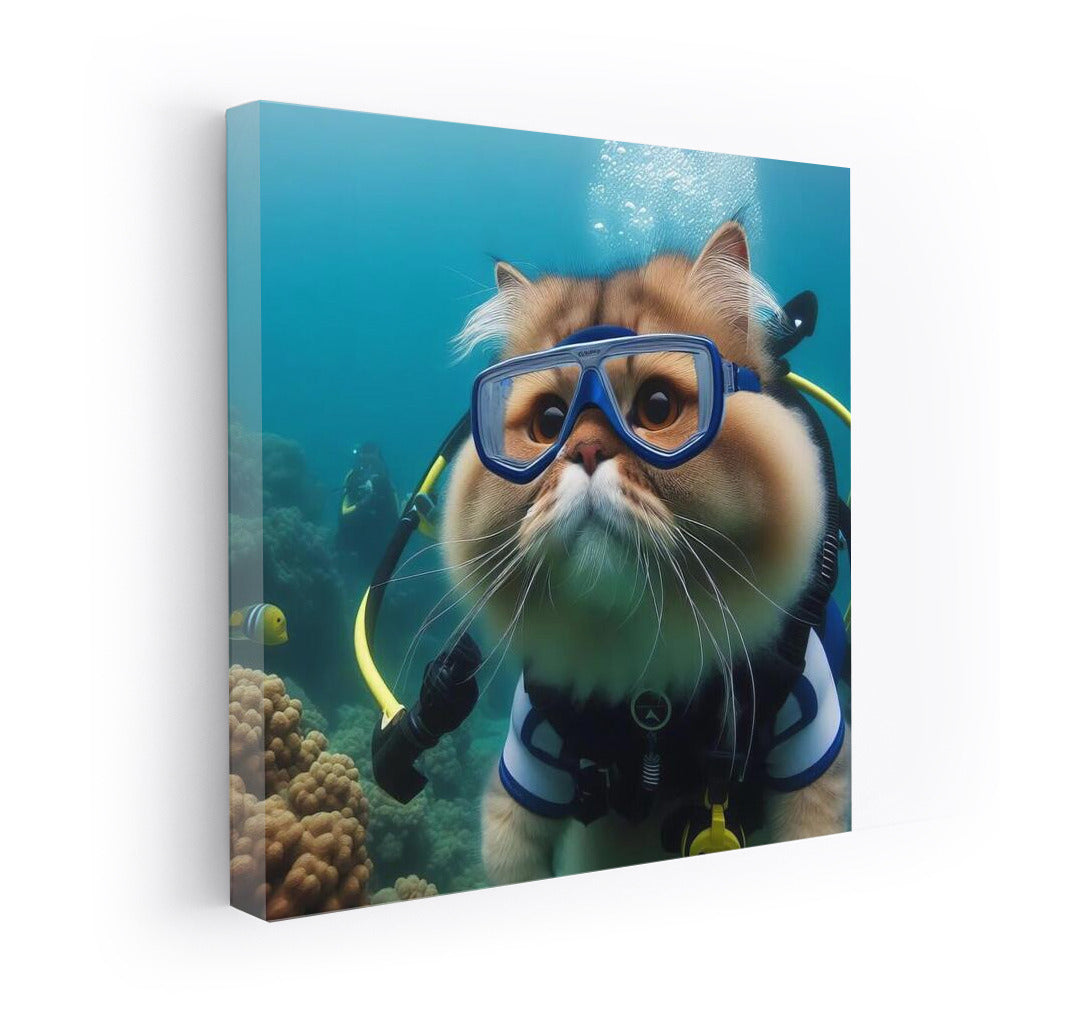 Persian Cat in the Underwater World: A Scuba Diving Odyssey