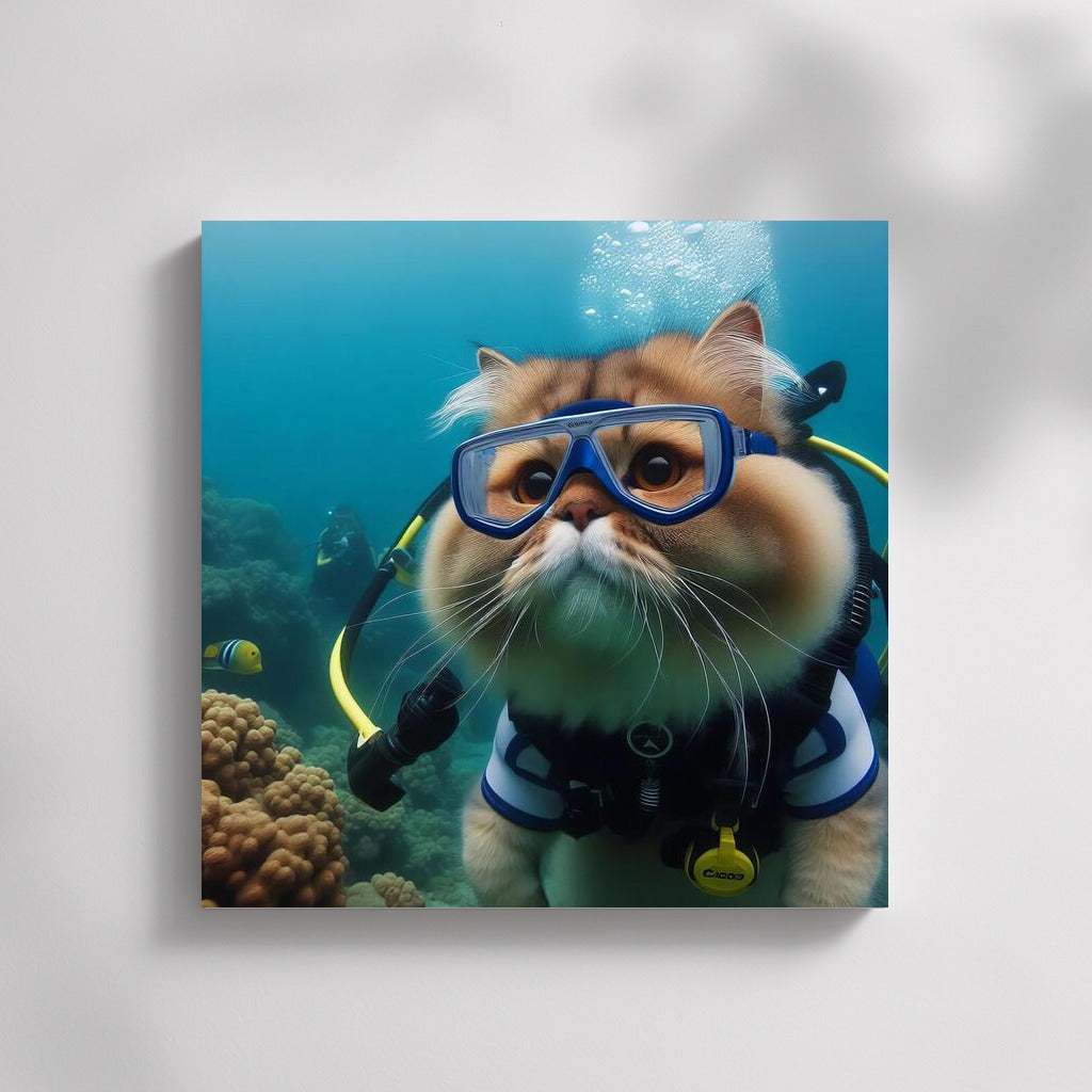 Persian Cat in the Underwater World: A Scuba Diving Odyssey