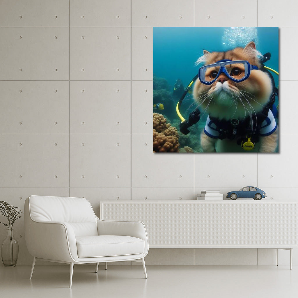 Persian Cat in the Underwater World: A Scuba Diving Odyssey