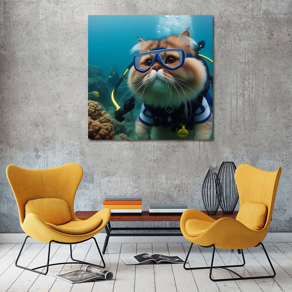 Persian Cat in the Underwater World: A Scuba Diving Odyssey