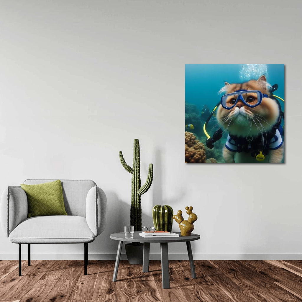 Persian Cat in the Underwater World: A Scuba Diving Odyssey